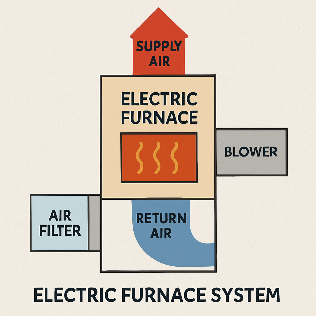 Diagram of an electric furnace system