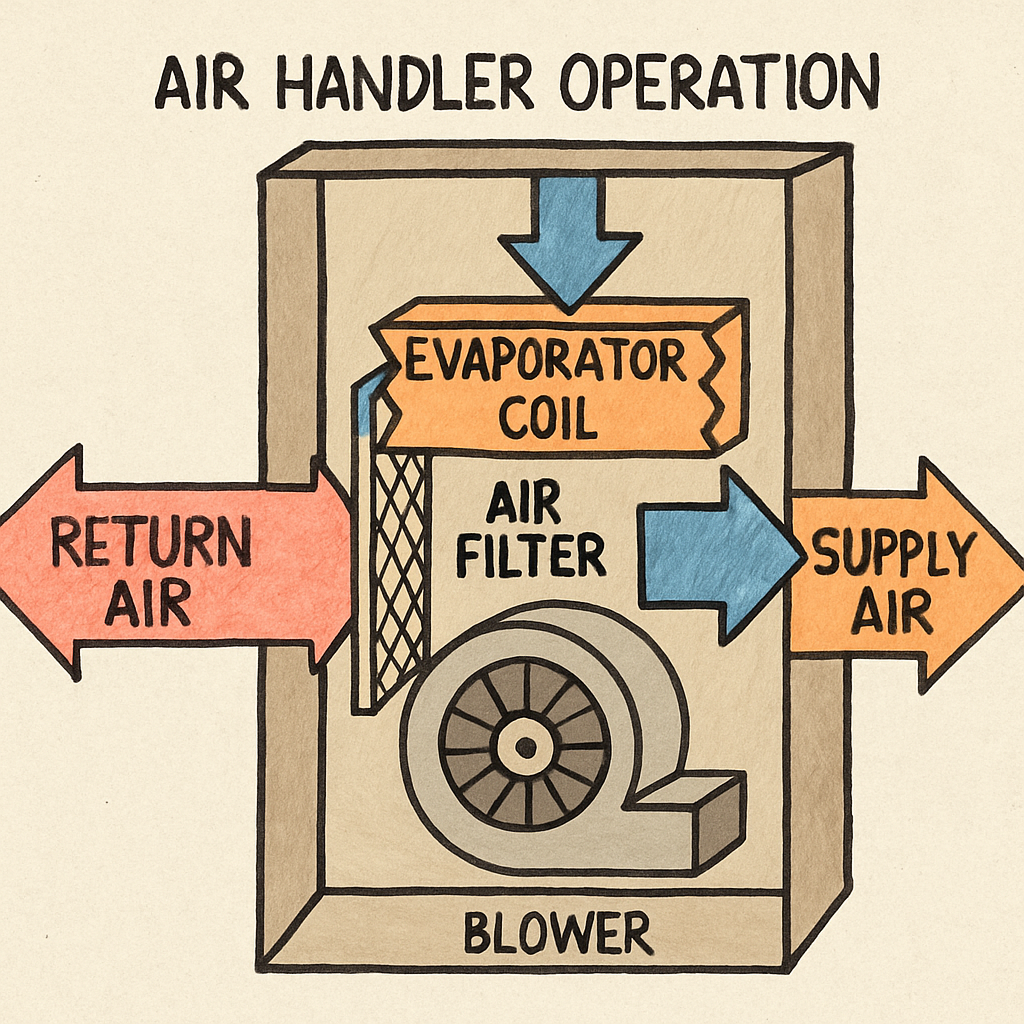 Illustration of air handler operation