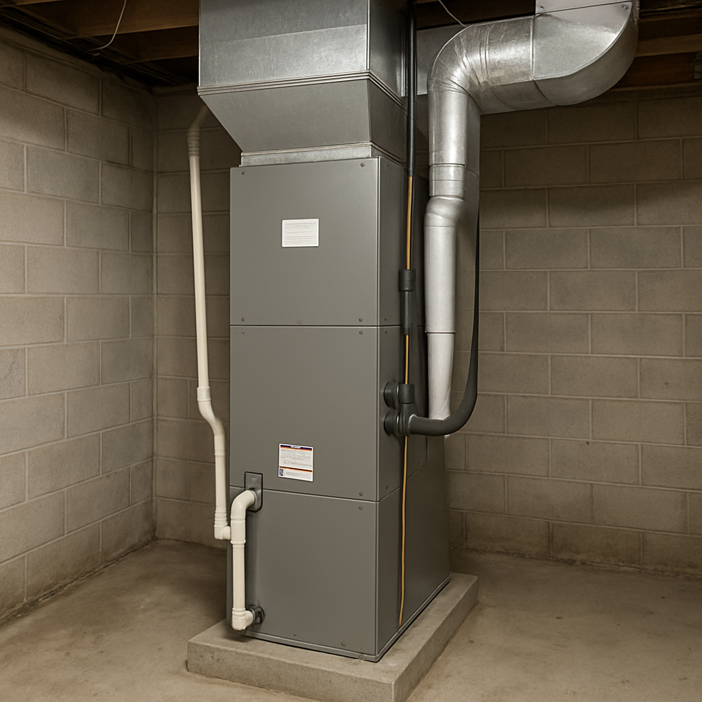 Example of an Air Handler in a Basement