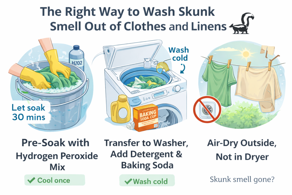 The Right Way to Wash Skunk Smell Out of Clothes and Linens
