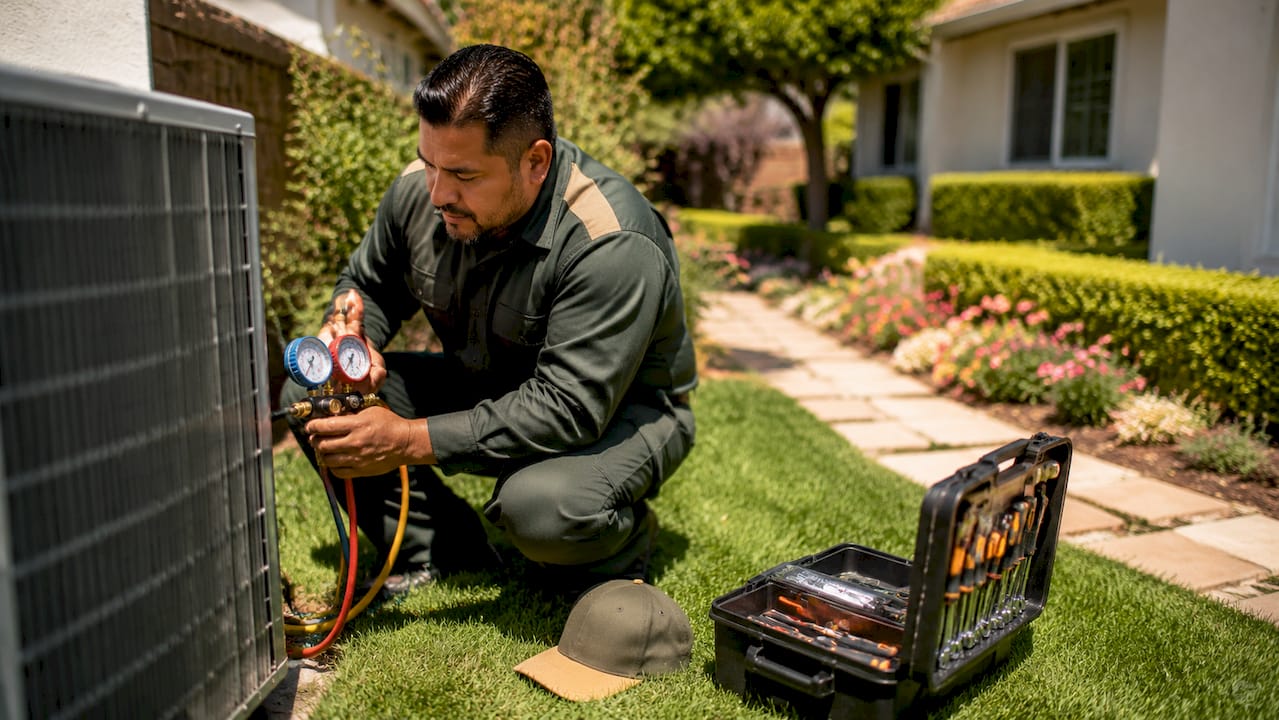 What Is Preventive HVAC Maintenance? A 2026 Guide common hvac repair challenges 1780412386105 HVAC technician inspecting outdoor AC unit HVAC technician inspecting outdoor AC unit