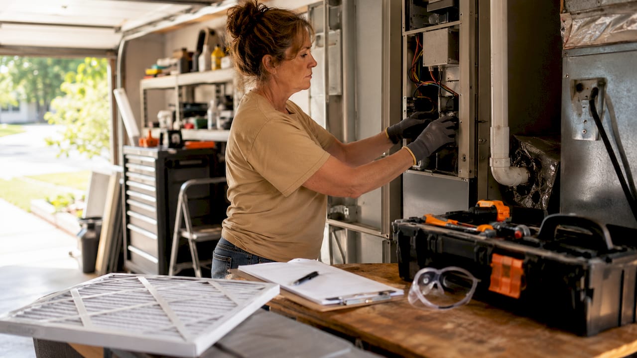 HVAC Tune-Up Preparation Steps for Homeowners how central air conditioning works how central air conditioning works 1781417019028 Homeowner preparing indoor HVAC unit Homeowner preparing indoor HVAC unit