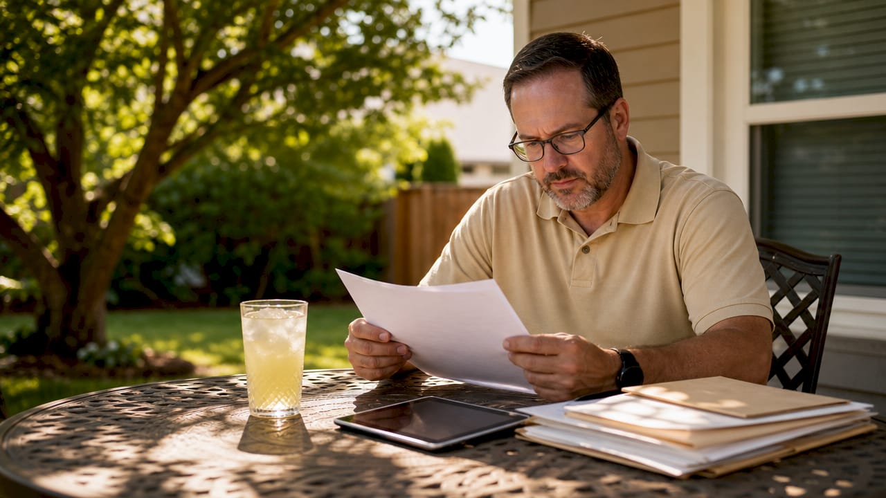 HVAC Contractor Red Flags Every Homeowner Must Know how central air conditioning works how central air conditioning works 1781852573358 Homeowner reviewing HVAC contract at kitchen table 1 Homeowner reviewing HVAC contract at kitchen table
