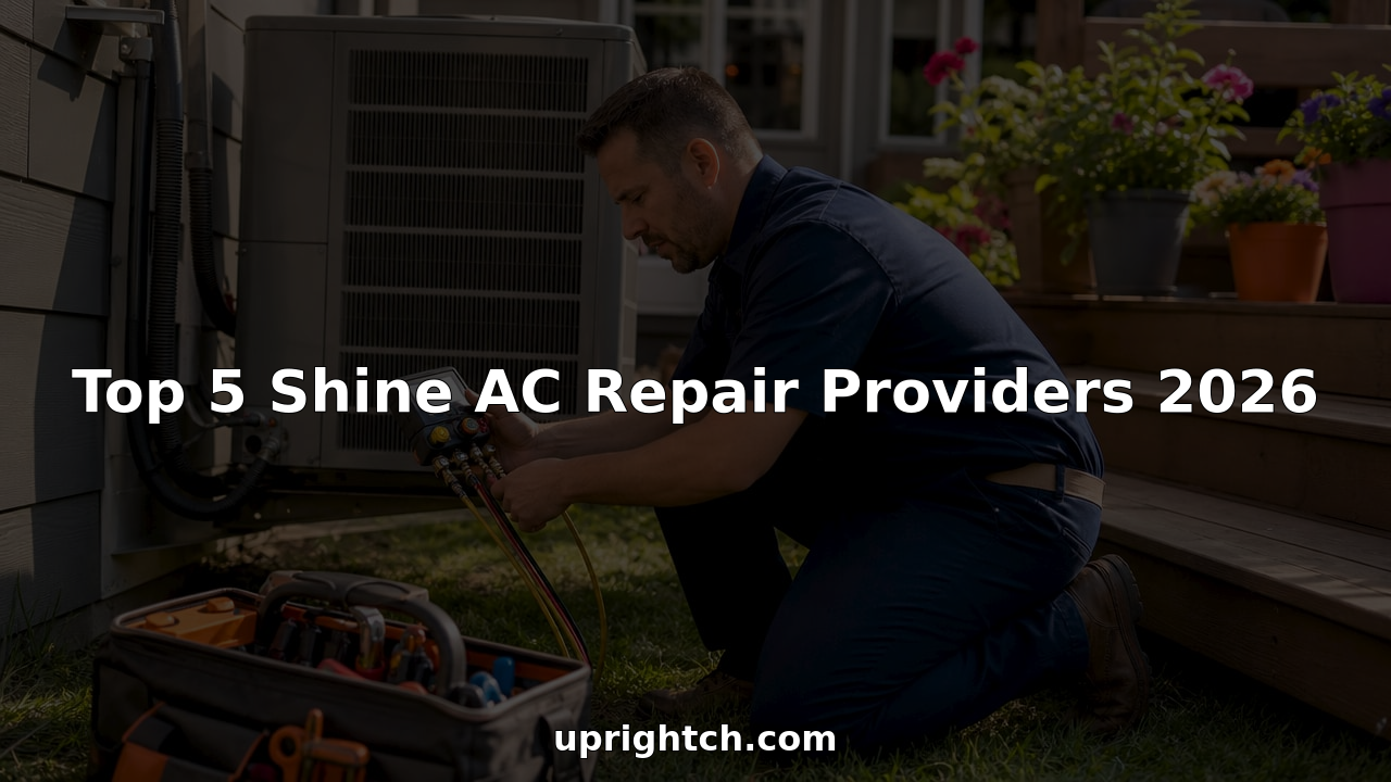 Technician repairing residential AC unit outdoors