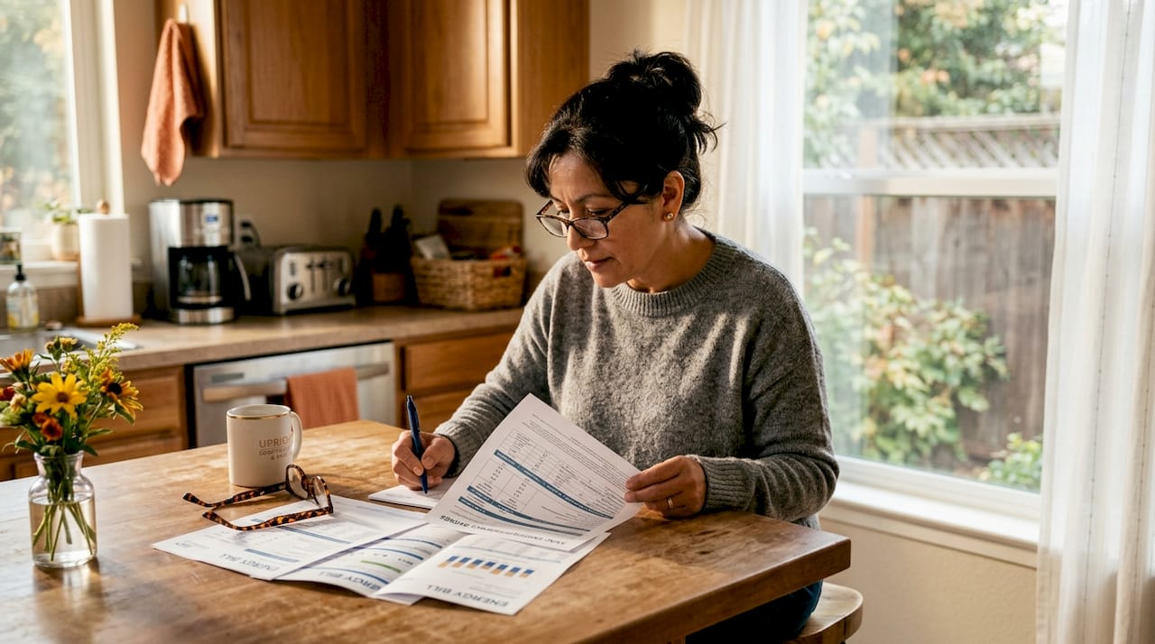 Homeowner reviewing HVAC efficiency ratings