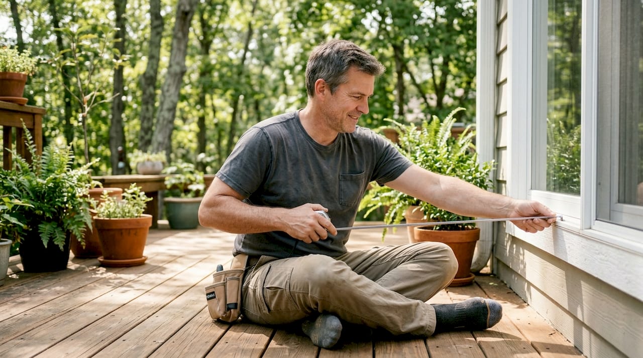 Homeowner measuring window for HVAC load calculation