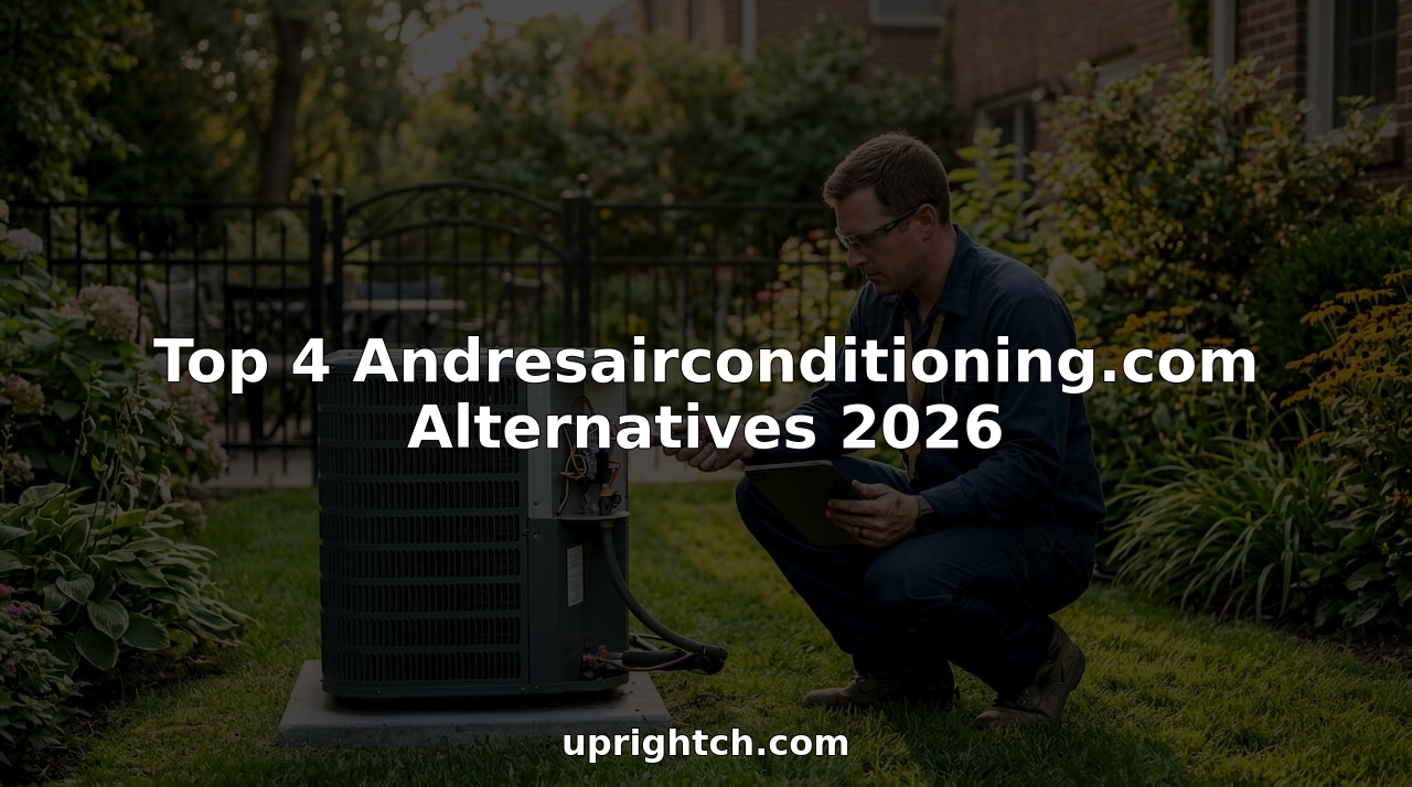 HVAC technician inspecting outdoor air unit at home