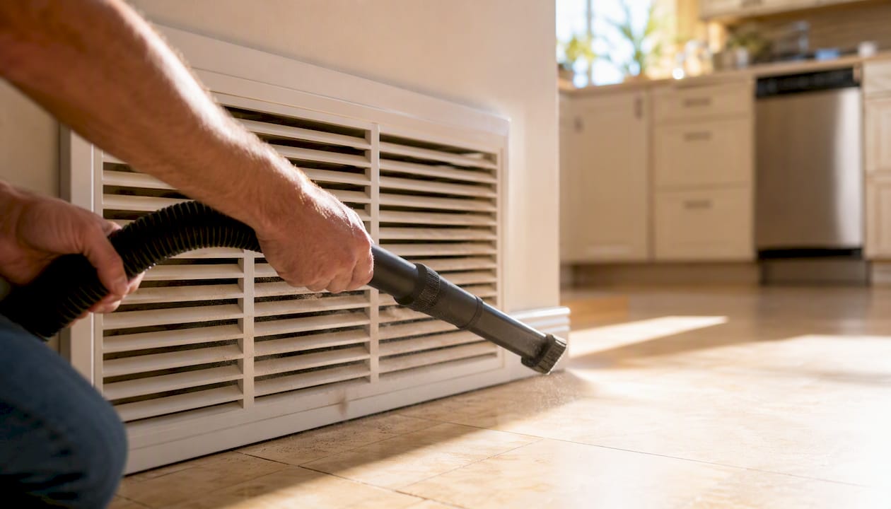 How to Clean Air Conditioning Vents at Home Safely how to clean air conditioning vents at home how to clean air conditioning vents at home 1786702721461 Vacuum nozzle cleaning return air vent Vacuum nozzle cleaning return air vent