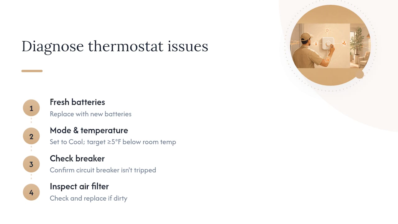 What Is an AC Thermostat Malfunction (And What to Check First) what is ac thermostat malfunction what is ac thermostat malfunction 1787152139234 Step by step AC thermostat troubleshooting process Step-by-step AC thermostat troubleshooting process