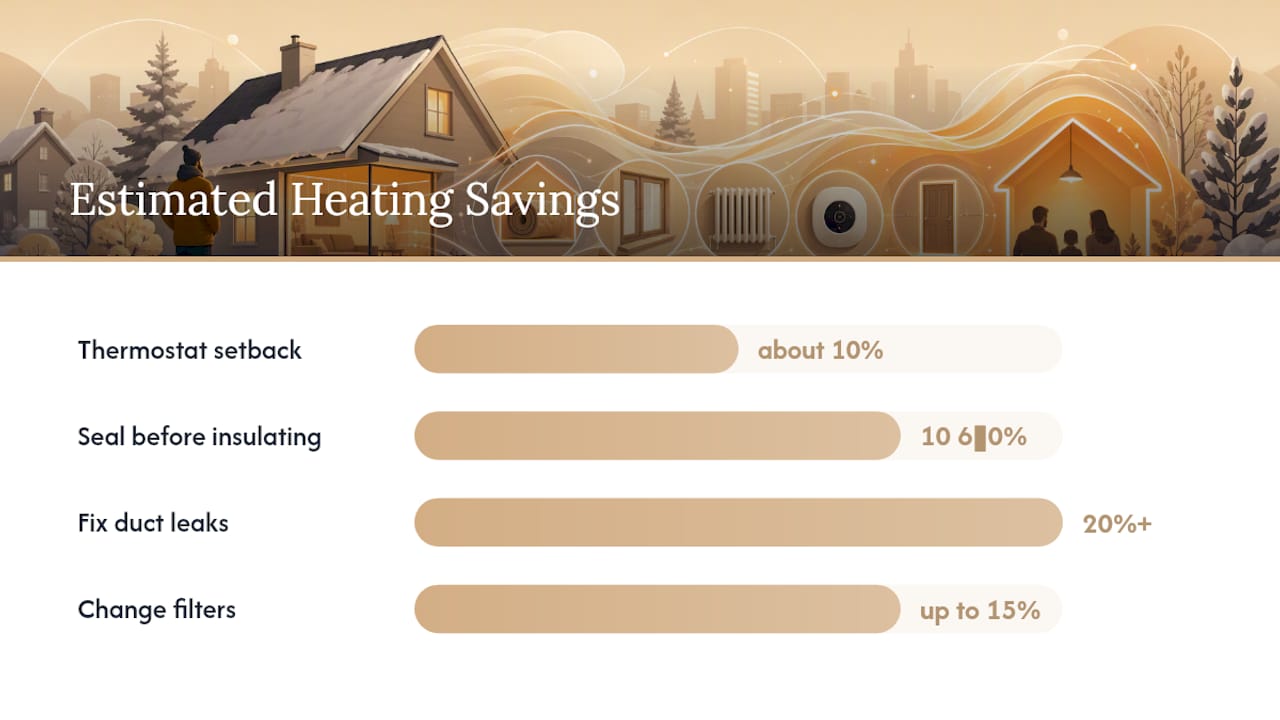 Diagram of prioritized heating cost savings