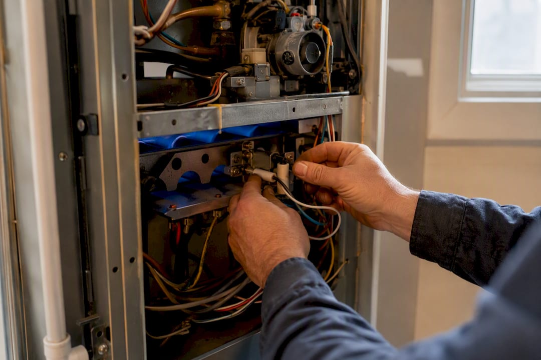 Furnace Smells Like Gas? 4 Steps an HVAC Pro Says to Take furnace smells like gas furnace smells like gas 1787747507696 Technician hands repairing furnace ignition parts Technician hands repairing furnace ignition parts