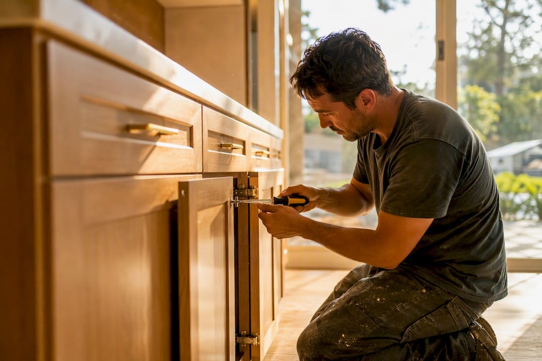 Save $8,000 on Your 2026 Kitchen Remodel: U.S. Costs and Los Angeles Notes kitchen remodel cost kitchen remodel cost 1787888542426 Hands installing semi custom kitchen cabinet doors Hands installing semi-custom kitchen cabinet doors