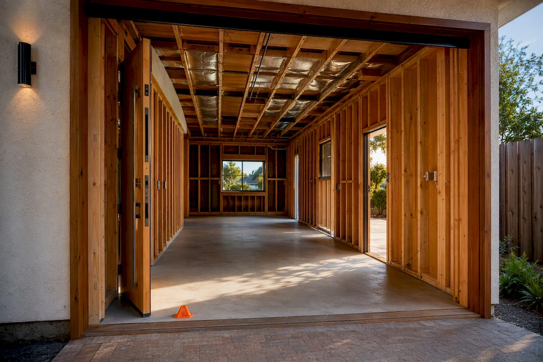 Partially converted Los Angeles garage ADU