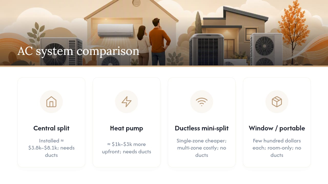 Comparison of AC system types and costs