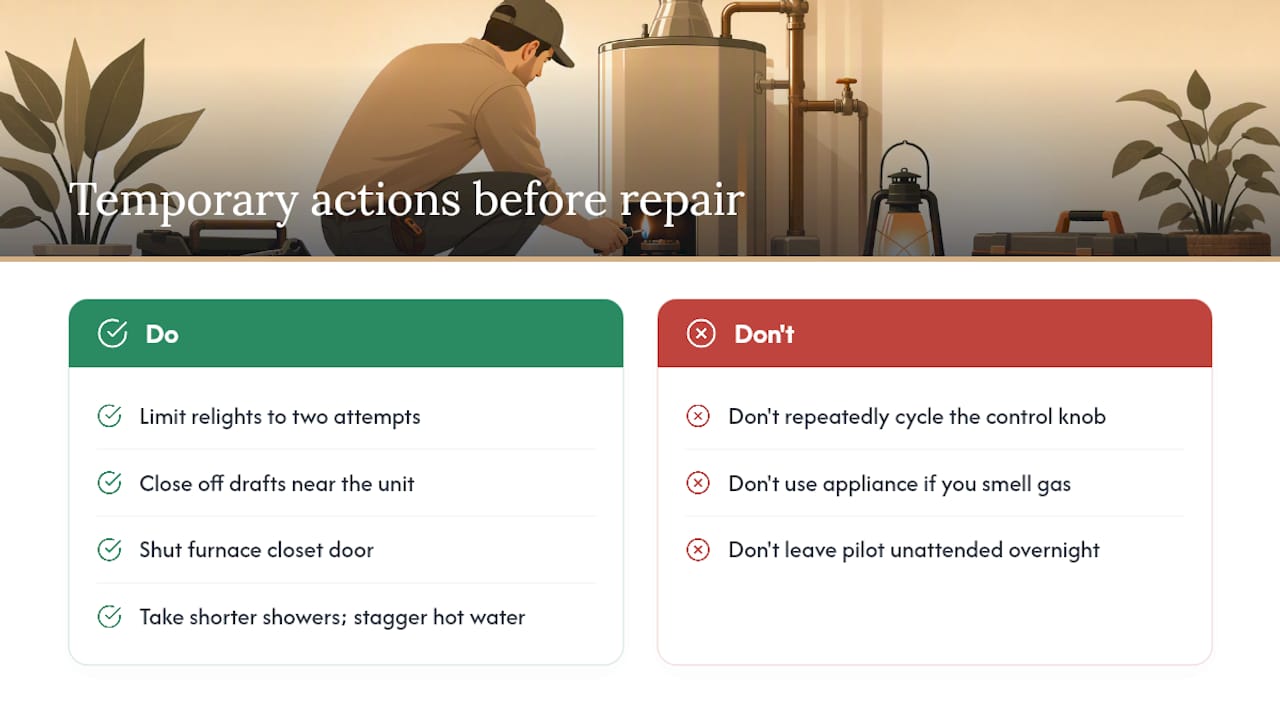 What Can You Do Temporarily Before Repair? — overview diagram