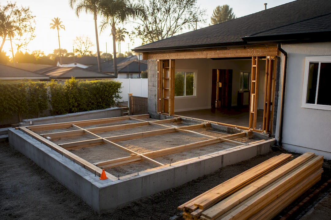 Home Addition Cost: $80–$500 Per Sq Ft and LA Contingency Rules home addition cost 1789395075156 Partially built Los Angeles home addition Partially built Los Angeles home addition
