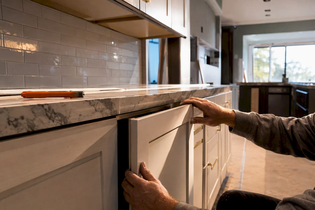 Partially renovated Los Angeles kitchen